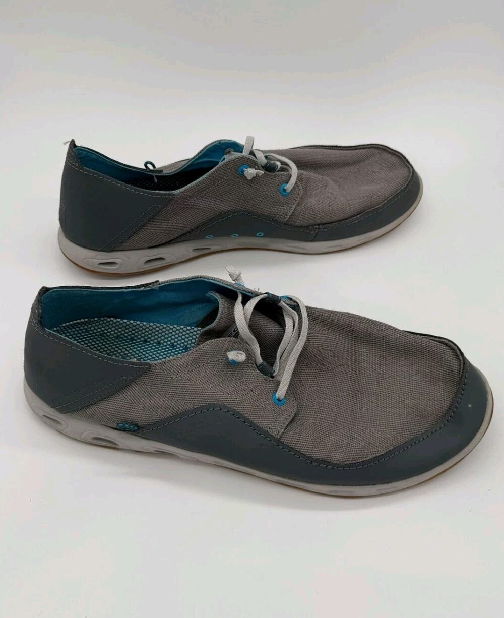 Columbia Bahama Vent Loco Relax III PFG Boat Shoes Mens Size 16 (Wide) Grey/Blue